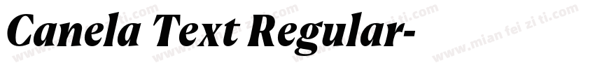 Canela Text Regular字体转换